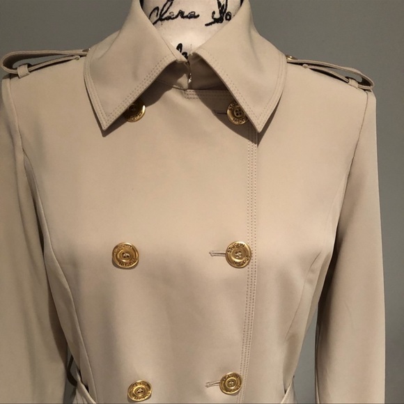 Stunning St. John Double Breasted Trench Sz 2 PRISTINE - Picture 3 of 6